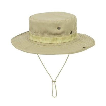 Men-Women-Fishing-Hat Sun-Protection-Safari-Cap Outdoor-Camping Bucket Hat - color: Khaki