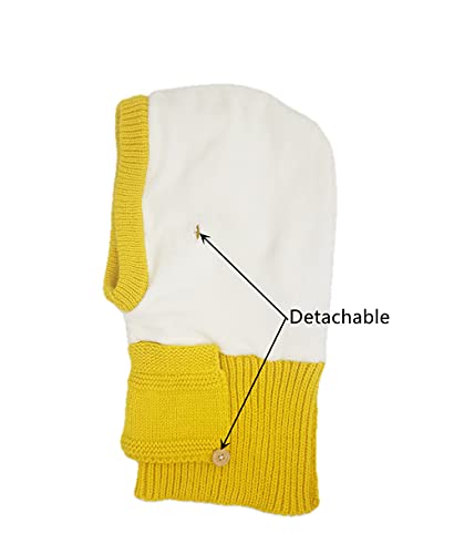 Baby Winter Hat Scarf Set, Unisex Infant Toddler Kids Hat Scarf - color: Yellow Bear, size: 1-3T