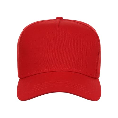 Lids Blank Hook Shot A-Frame Adjustable Snapback Hat – Breathable Mesh & Lightweight | Curved Bill | One Size Fits Most - color: Red