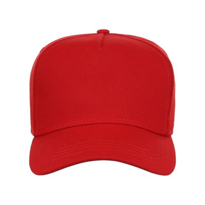 Lids Blank Hook Shot A-Frame Adjustable Snapback Hat – Breathable Mesh & Lightweight | Curved Bill | One Size Fits Most - color: Red