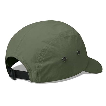 Clakllie Quick Dry Short Brim Cap for Men Lightweight 6 Panel Baseball Cap Golf Dad Hats Women's Running Trucker Hat - color: Bssd2547-green