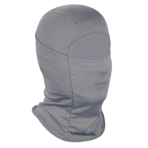 Achiou Ski Mask for Men and Women, Lightweight UV Balaclava Face Cover - color: Gray
