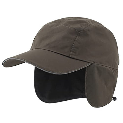 Connectyle Men's Water-Resistant Winter Hat Reflective Fleece Lined Earflap Cap Warm Baseball Sports Hat - color: Army Green