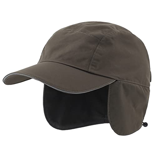 Connectyle Men's Water-Resistant Winter Hat Reflective Fleece Lined Earflap Cap Warm Baseball Sports Hat - color: Army Green