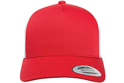 Yupoong Men's Yp Classics 5-Panel Retro Trucker Cap-2-tone - color: Red/White