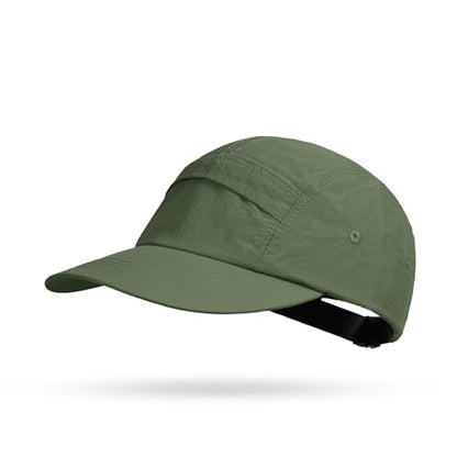 Croogo 5 Panel Running Hat Quick Dry Baseball Cap Sun UV Sports Outdoor Cap - color: Gd50-green