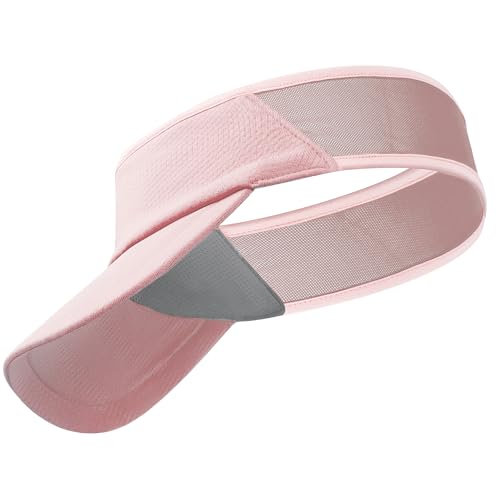 Sports Sun Visors Hat Women Men,Lightweight Cooling Stretchy Visor - color: 1-pink