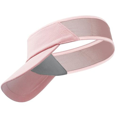 Sports Sun Visors Hat Women Men,Lightweight Cooling Stretchy Visor - color: 1-pink