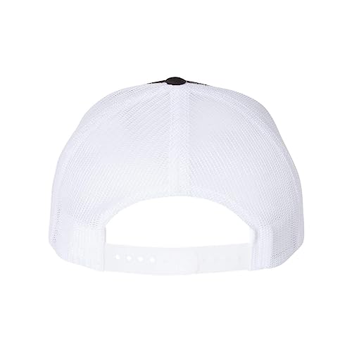 Printed Five-Panel Trucker Hat by Cotton Paperie - color: Black/ White