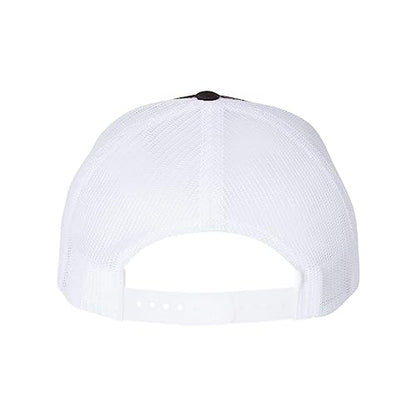 Printed Five-Panel Trucker Hat by Cotton Paperie - color: Black/ White