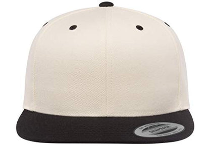 Flexfit Unisex Adult Yp Classics Premium Snapback Cap – 2-Tone - color: Natural/Black
