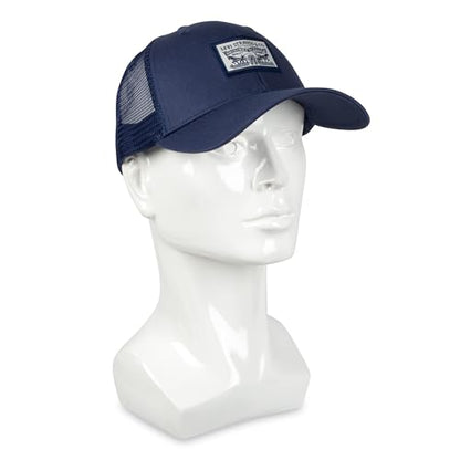 Levi's Men's Classic Style Logo Trucker Hat - Adjustable Lightweight - color: Navy 2-horse Logo