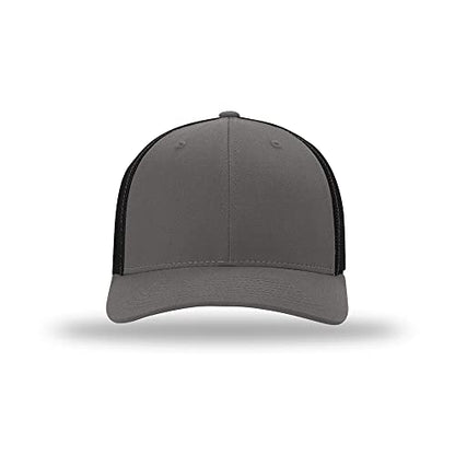 Richardson 110 Trucker R-Flex Baseball Cap| Fitted Mesh Back Hat - color: Charcoal/Black, size: Large-X-Large