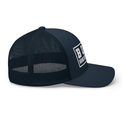 NG Boat Bring Out Ass and Titties Curved Bill Trucker Hat Mid Crown Adjustable Funny Adult Humor Cap - color: Navy