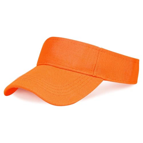 Rbenxia Adjustable Sport Visors Sun Visor Hats Cap Visors Women Men - color: Orange
