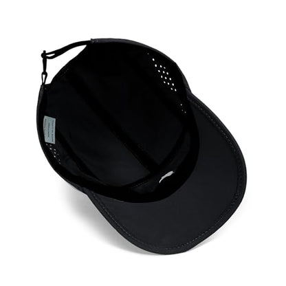 Clakllie Quick Dry 5 Panel Cap for Men Summer Folding Outdoor Hat Breathable Baseball Cap Unstructured Running Hiking Hats - color: Bs26zd01-black