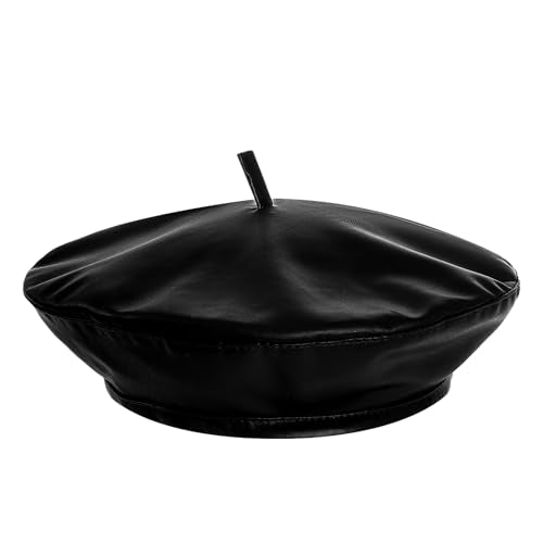 choyaxo Women PU Leather French Beret - color: Black