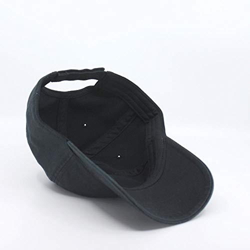 Classic Blank Dad Hat Cotton Adjustable Strap Baseball Cap - color: Black