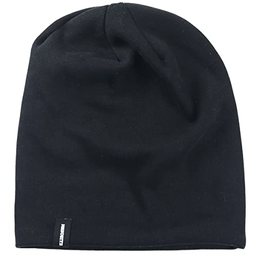 VECRY Mens Slouchy Beanie Knit Skull Cap Long Baggy Hip-hop Winter Summer Hat B305 - color: Solid Black, size: Large