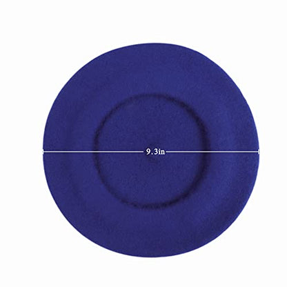 Wheebo Berets for Kids Wool French Beret Hats Artist Painter Hats for Little Girls Boys Solid Color Style - color: Sapphire