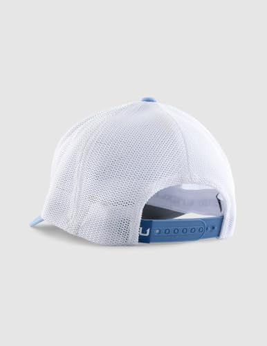 Mens Trucker Hat, Anti-Glare Snapback Fishing Hat for Men - color: Huk and Bars - Marolina Blue