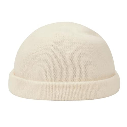 Croogo Beanie Docker Cap Rolled Cuff Brimless Hat Worker Sailor Skullcap - color: Ct49-new Beige