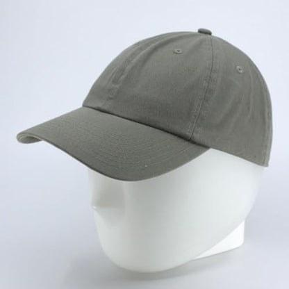 Plain Washed Cotton Adjustable 6 Panel Dad Hat Baseball Cap - color: Dyed Olive