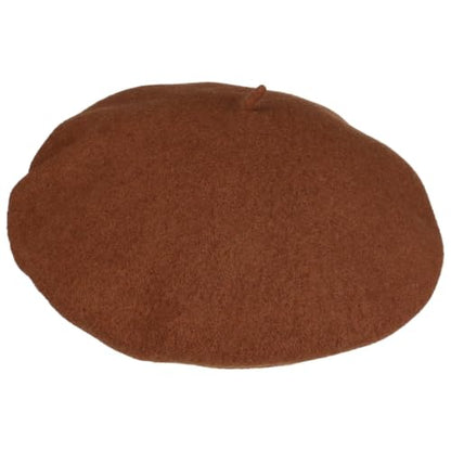 Seeberger Virgin Wool Beret for Women Women - Made in The EU - color: Brown