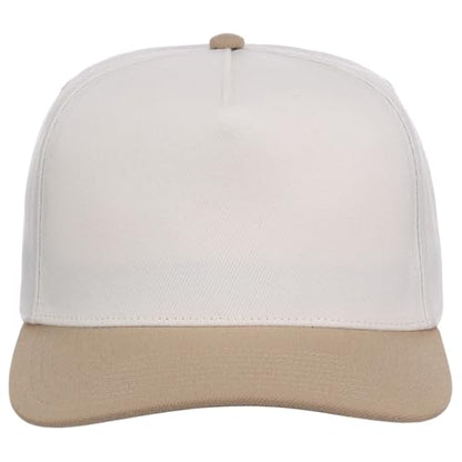 Lids Blank Hook Shot A-Frame Adjustable Snapback Hat – Breathable Mesh & Lightweight | Curved Bill | One Size Fits Most - color: Ivory/Tan