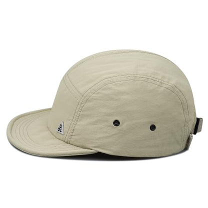 Clakllie Quick Dry Short Brim Hats for Men 5 Panel Running Hat Waterproof Baseball Cap Outdoor Hiking Hat Flat Bill Cadet Cap - color: Cdus-ddy1-khaki