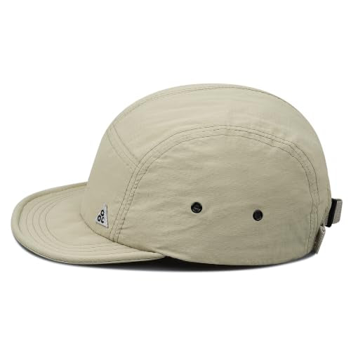 Clakllie Quick Dry Short Brim Hats for Men 5 Panel Running Hat Waterproof Baseball Cap Outdoor Hiking Hat Flat Bill Cadet Cap - color: Cdus-ddy1-khaki