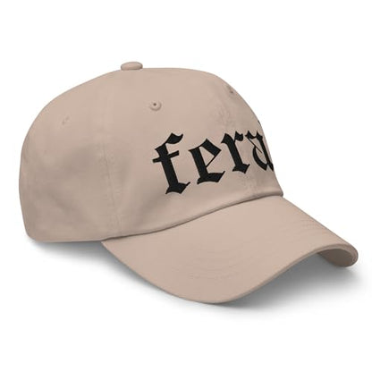 NX Feral Embroidered Curved Bill Cap Relaxed Fit Low Crown Adjustable Dad Hat - color: Stone