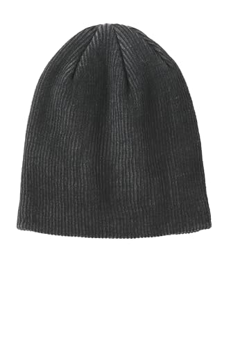 Port Authority Ribbed Knit Slouchy Winter Beanie Hat for Men & Women