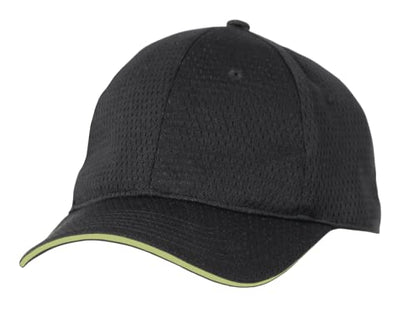 Chef Works Unisex Cool Vent Baseball Cap - color: Black/Lime
