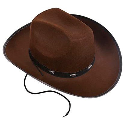 Kangaroo Western Style Wide Brim Felt Cowboy Hat for Men for Cosplay Events