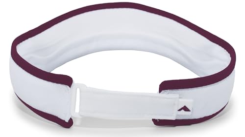 Pacific Headwear Unisex Adult Pacific Headwear Lite Allsport Active Visor - color: White/Maroon