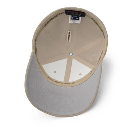 FX XRP Crypto Fitted Hat Embroidered Curved Bill Mid Crown Closed-Back Structured Twill Cap - color: Khaki, size: Large-X-Large