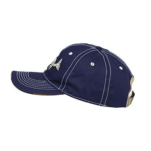 WITHMOONS Cotton Fishing Hat Fish Bone Embroidery Trucker Dad Baseball Cap YZ10119 - color: Navy
