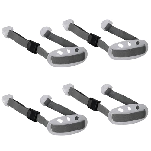 Saihisday 4Pack Universal Hard Hat Chin Strap, Helmet Chin Strap with Gray Elastic Strap and Chin Cup Multi-Point Adjustment Gray for Headwear Protection - color: Gray