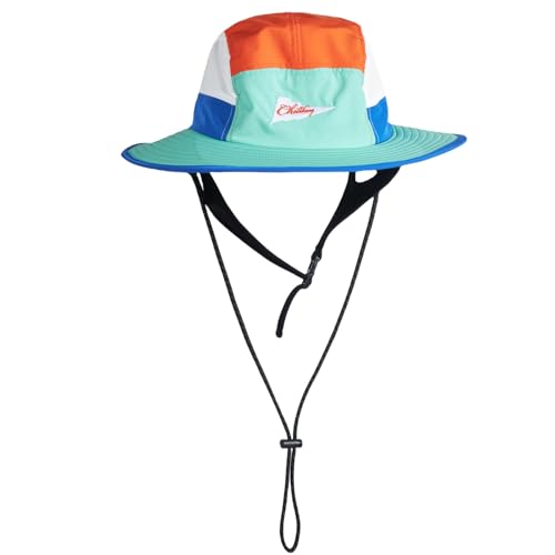 Color-Blocked Fisherman Style Sun Hat for Outdoor Camping, Surfing & Vacations - Wide Brim, UV Protective, Anti-Slip - color: A_turquoise