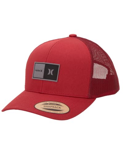 Hurley Mens Trucker Hat Fairway Mesh Quick-Dry Trucker Hat, Snapback - color: Valient Red