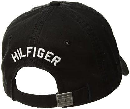 Tommy Hilfiger Men's Cotton Billy Adjustable Flap Baseball Cap - color: Black