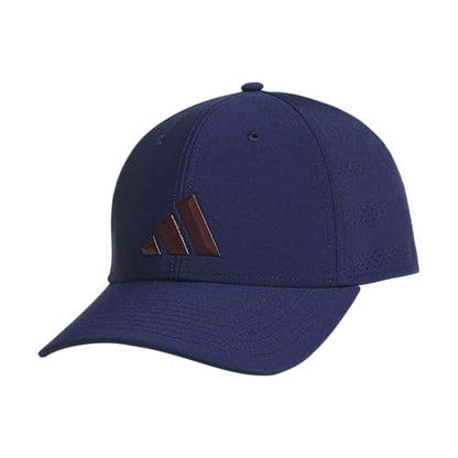 adidas Men's Gameday Stretch Fit Hat - color: Dark Blue/Active Maroon/5, size: Large-X-Large