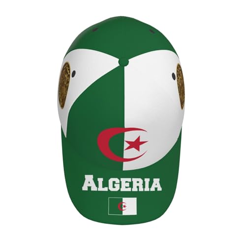 National Flags Baseball Cap for Men Women, Adjustable Trucker Hat Sun Visor Caps, Outdoor Dad Cap Patriotic Hat - color: Algerian Flag