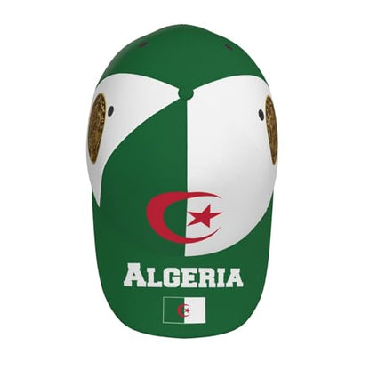 National Flags Baseball Cap for Men Women, Adjustable Trucker Hat Sun Visor Caps, Outdoor Dad Cap Patriotic Hat - color: Algerian Flag
