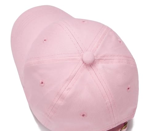 Edoneery Kids Baseball Hat, Adjustable Cotton Cap - color: Pink, style: 9-14 Years