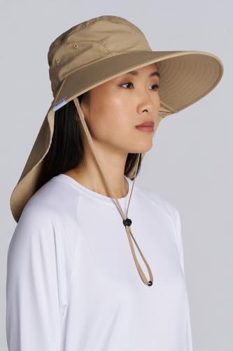 Unisex Wide Brim Sun Hat - UPF 50+ Sun Protection - SafeShade Hat - color: Tan