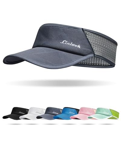 Sports Sun Visor for Men & Women Breathable Mesh, Stretchy Foldable Cooling Visor Hat for Running, Golf, Tennis, Hiking - color: Grey