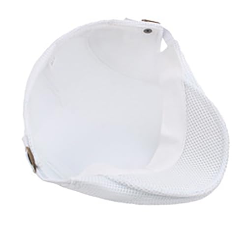 DIYDECAL Mens Breathable Mesh Summer Hat Adjustable Newsboy Beret Ivy Cap Cabbie Flat Cap - color: White