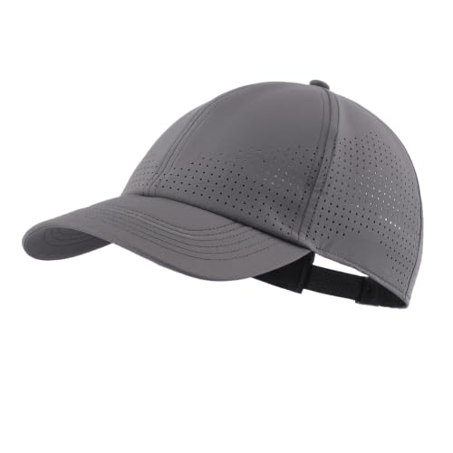 Home Prefer Mens Womens UPF50+ Sun Hat Athletic Adjustable Baseball Cap Quick Dry UV Protection Workout Running Golf Hat - color: Dark Grey, size: Medium